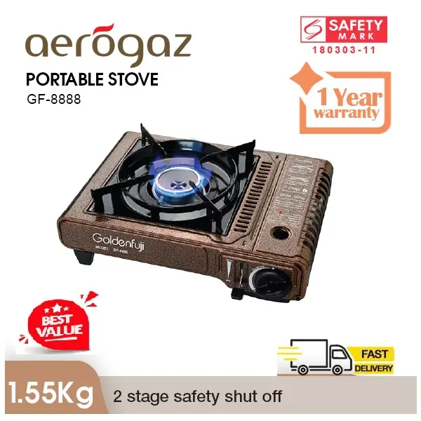 Aerogaz/GoldenFuji Portable Gas Stove GF-8888