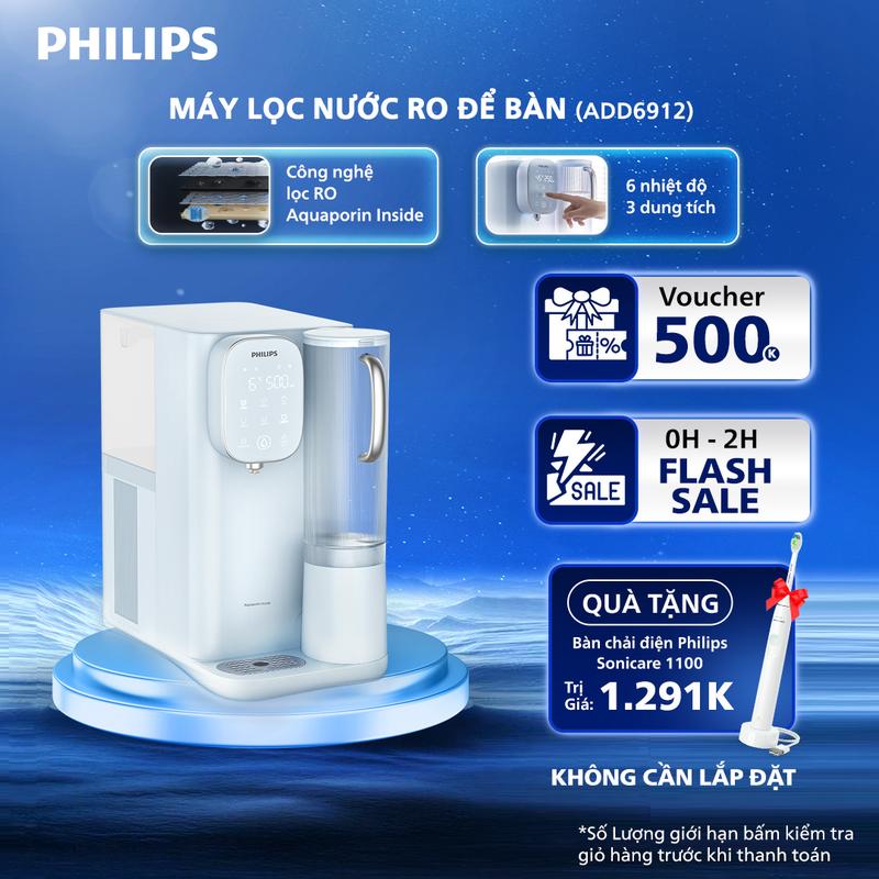  Máy Lọc Nước RO Để Bàn NÓNG-LẠNH PHILIPS ADD6912 Công nghệ lọc Aquaporin Inside HÀNG CHÍNH HÃNG 