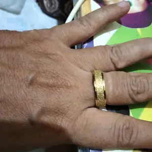 Cincin koin 1991 Anti luntur Tahan lama Tampilan Mewah Elegan Rings
