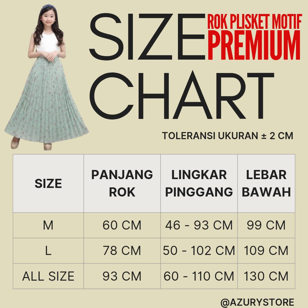 Rok Plisket Premium Anak Perempuan Motif Bunga