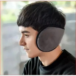 Bando Earmuff Cover Penghangat Telinga Anak Dewasa Musim Dingin Salju Polos Hitam Premium / Bandana Ear Muff Tutup Penutup Kuping Pria Wanita Unisex Outdoor Traveling Portabel