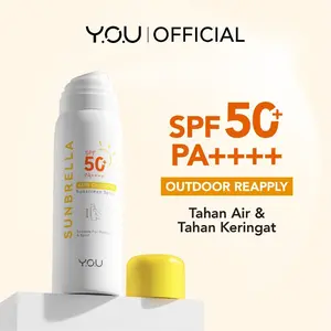 YOU subnbrella Airy Outdoor Sunscreen Spray SPF50+ PA++++ | Tabir Surya Mist | Sweatproof and Waterproof | Sunblock Badan SPF50+ PA++++ Cover