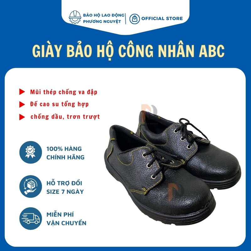  Giày bảo hộ ABC mũi thép chỉ vàng Chống dầu nhớt chống trơn trượt 