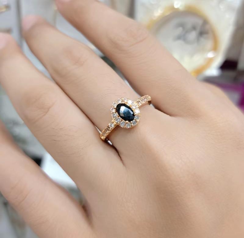 Product Introduction of Cincin Wanita Model Mata Oval Warna Biru Hijau Elegan Aksesoris Perhiasan Rings Elegan Dewasa Hadiah 3