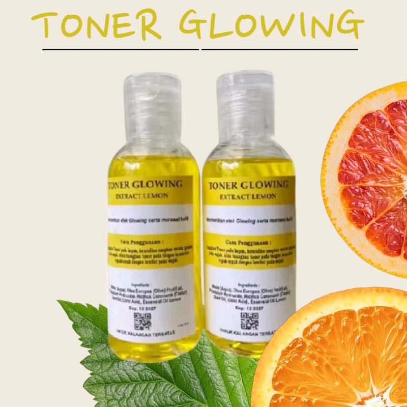 2 in 1 Toner Glowing Extra Lemon Bpom Pelicin Wajah Facial Mist Pelembab 0