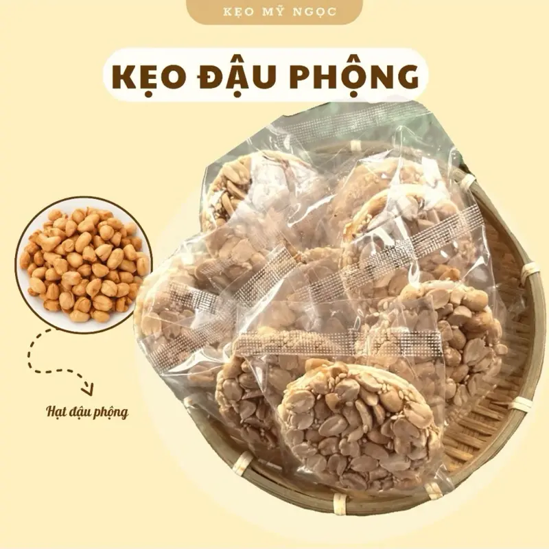 Kẹo Đậu Phộng Bánh Giấy Mini