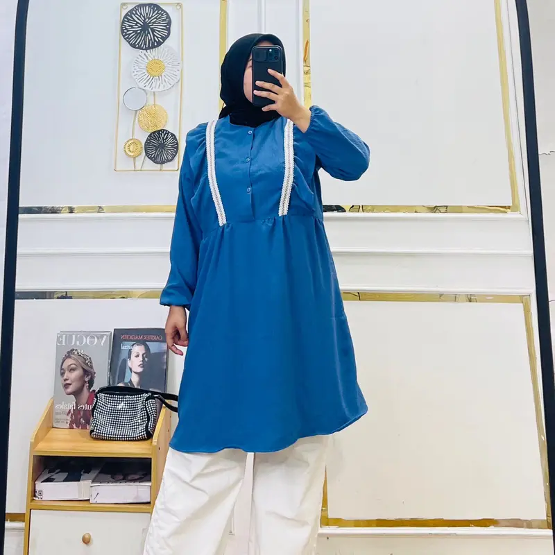 ATASAN CRINKLE WANITA TALI DADA POLOS 1