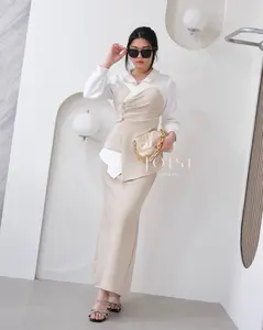 [SET] JOISE - Lexie Set / Setelan Atasan + Rok Wanita / Baju Setelan One Set Casual / Setelan Rok Mermaid Basic Polos Stretch Panjang