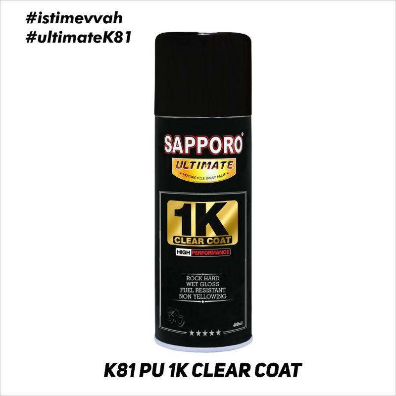 Sapporo Ultimate K81 PU 1K Clear Gloss / Clear Coat / Sapporo Spray 400 ml 0