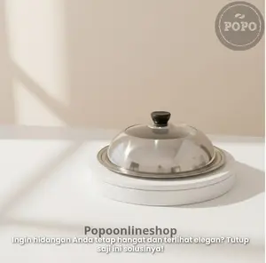 Tutup Wajan Stainless Kaca Kuali Panci Wok Baskom Penutup Kukusan
