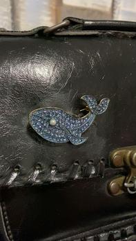 Product Review of Unisex Brooch Whale Shape Rhinestone Decor Anti-slip Shoulder Bag Coat Collar Hat Scarf Decoration Clothes Pin Party Prom Bride Wedding Garment Jewelry from M**r 0