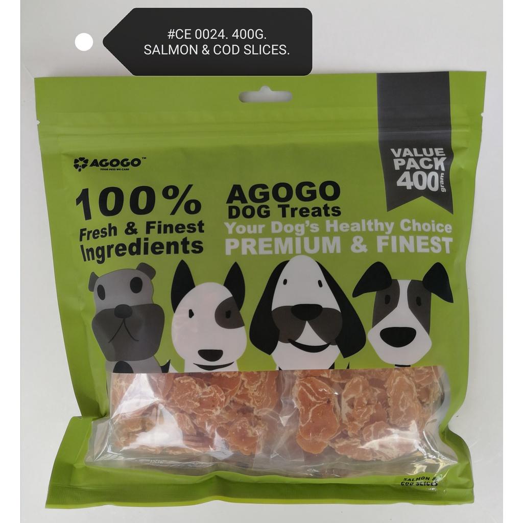 Agogo Dog Treat Salmon and Cod Slices 400gram Snack Food Feed [Treats] Ikan Makanan Anjing
