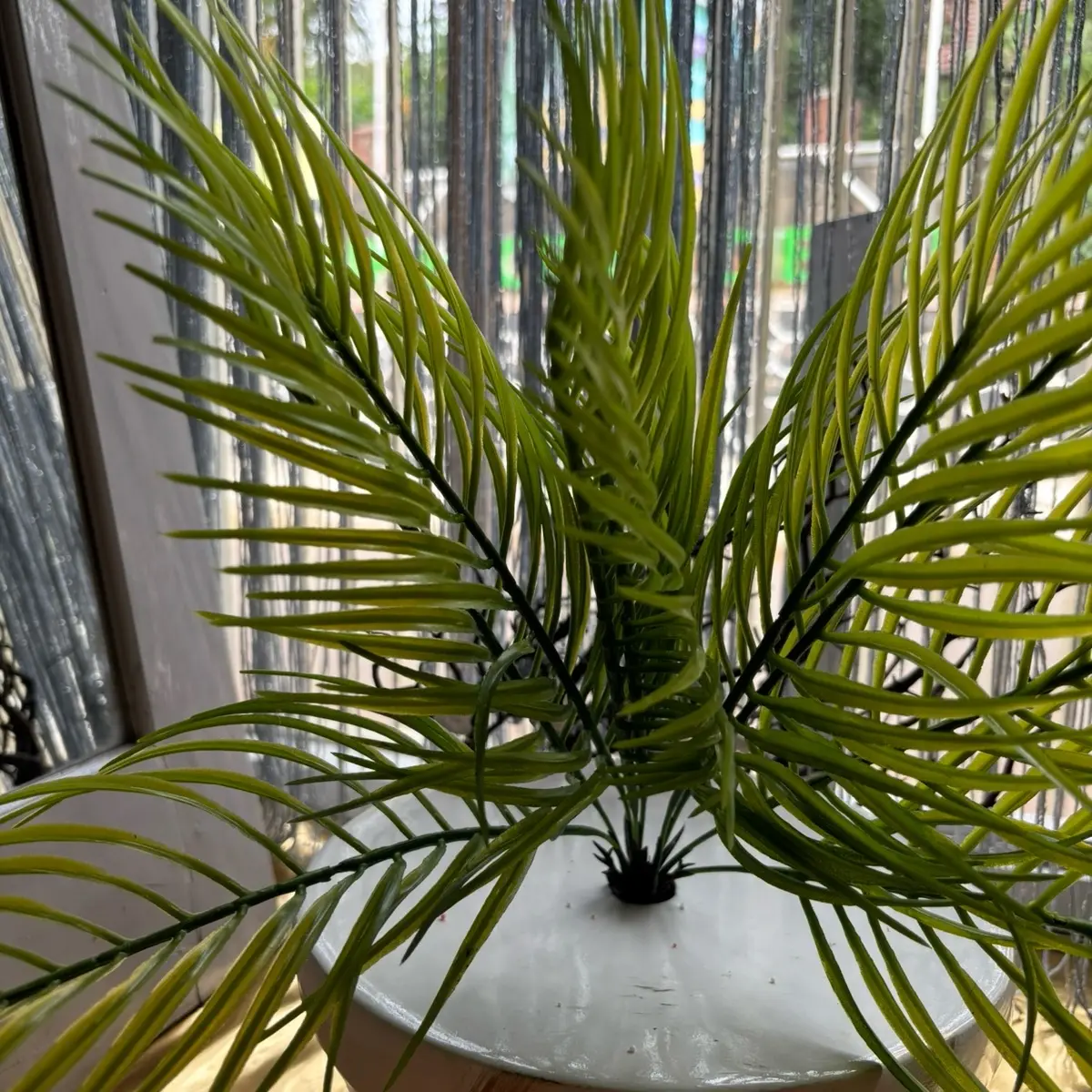 Daun kelapa artificial bahan latek import