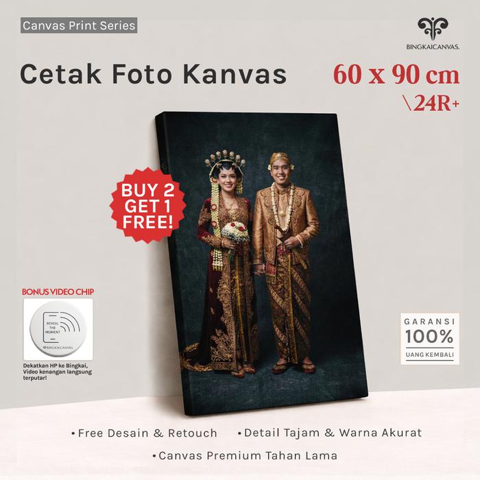 Gambar Bingkaicanvas Cetak Foto Kanvas 60x90cm 24R + Spanram Kayu Frameless Gantungan Desain Revisi Gratis Garansi 100% Uang Kembali Buy 2 Get 1 Free dari bingkaicanvas Kota Depok Tokopedia