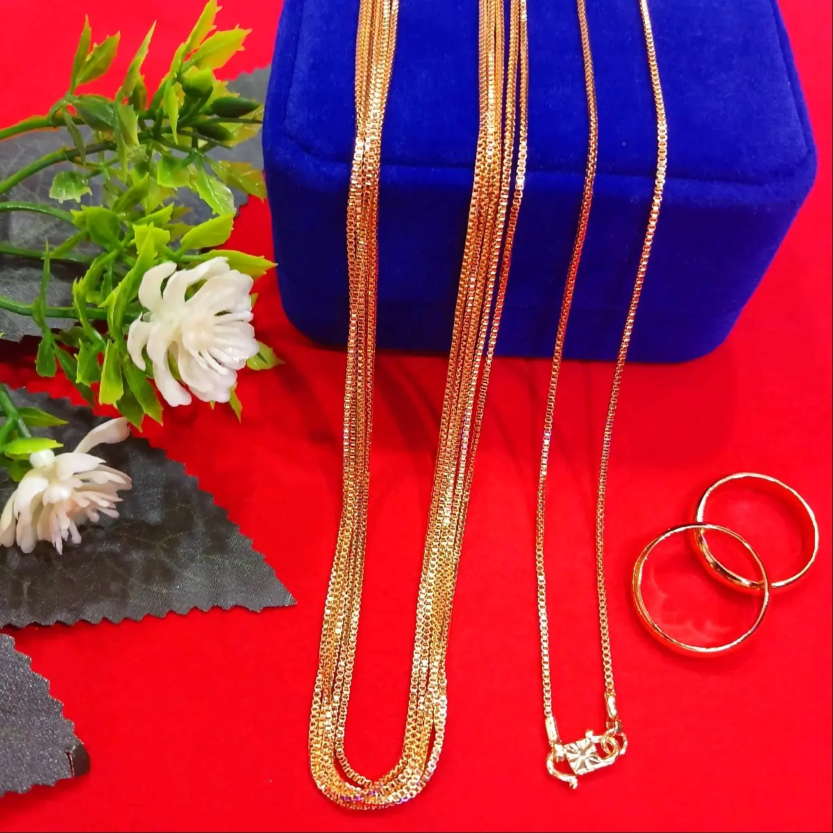 KALUNG ITALY PRIA ATAU WANITA p45cm [free cincin] Emas 18K
