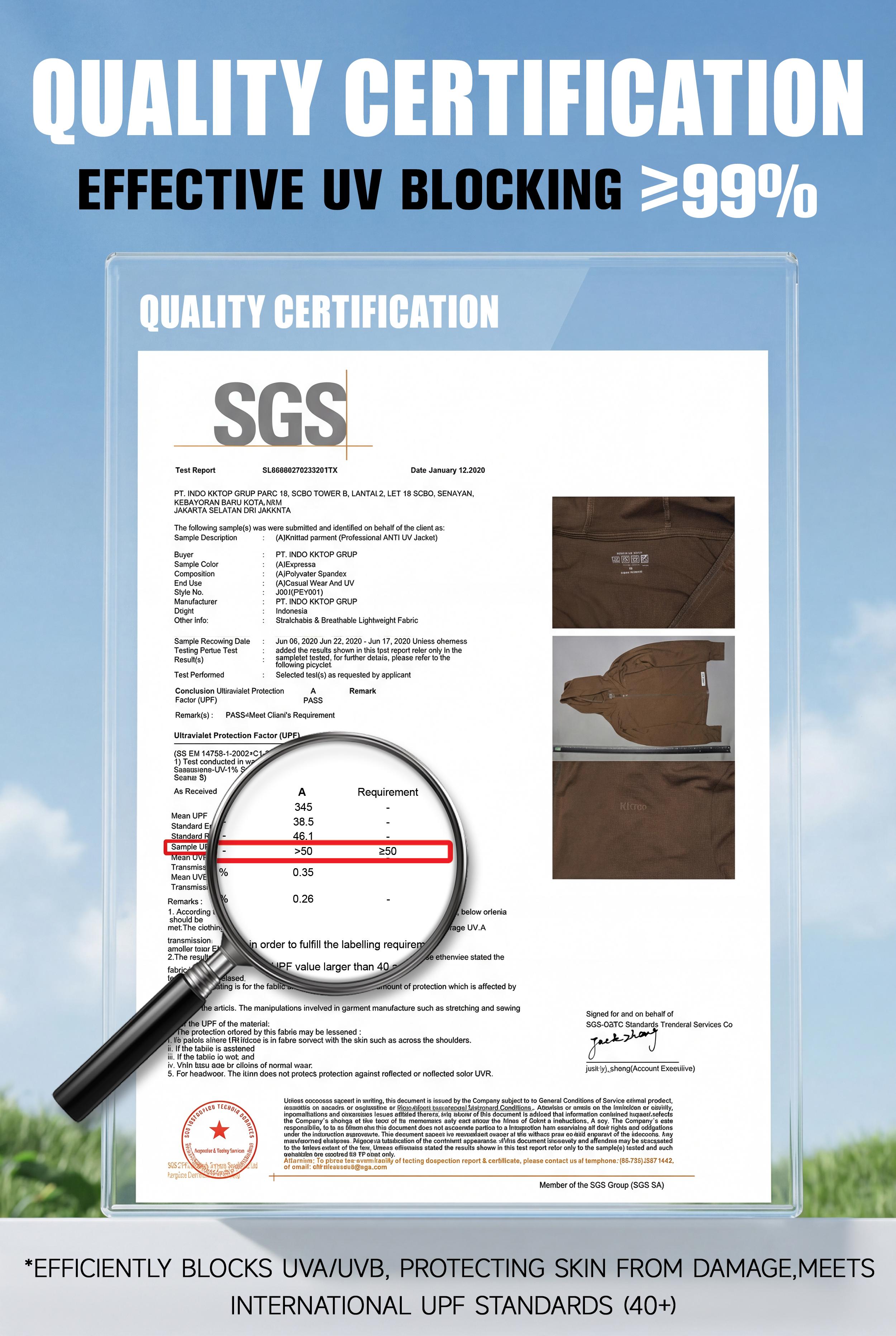 KKTOP Jaket Anti UV Premium Jaket Olahraga Wanita UPF50+ (J006-4254)