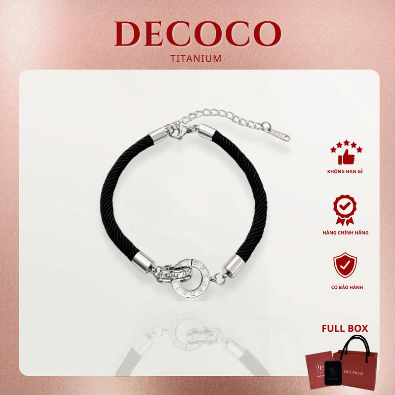 HÀNG MỚI VỀ KHÔNG ĐEN GỈ - Vòng tay nam dây vải hai mặt lồng vào nhau ETERNAL De Coco Phụ Kiện vòng tay jewelry vòng nam Đeo Tay