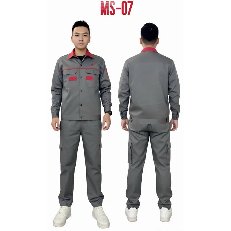  QC07.  Áo lẻ #126k  Quần lẻ #119k   Cả bộ #210k  Mẫu BHLD đẹp bảo hộ lao động nam nữ 