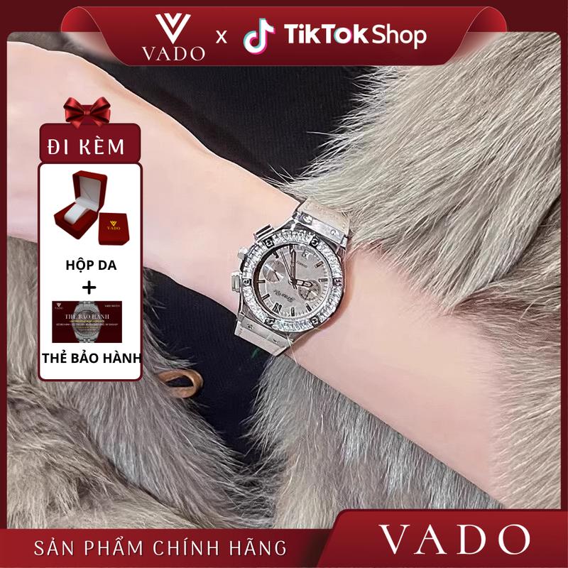 MEGA - DH2J Đồng hồ mặt tròn số đính đá sang trọng hỗ trợ kháng nước - DH2 JRANDE