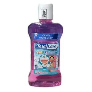 Total Care Junior Cavity Protection Anti-Bakterial Mouthwash Halal untuk Anak-anak Bobblegum Stawbery 250ml