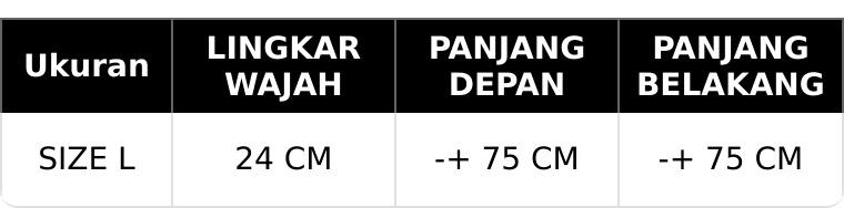 Hijab instan Rayon Airy Spandex Size L