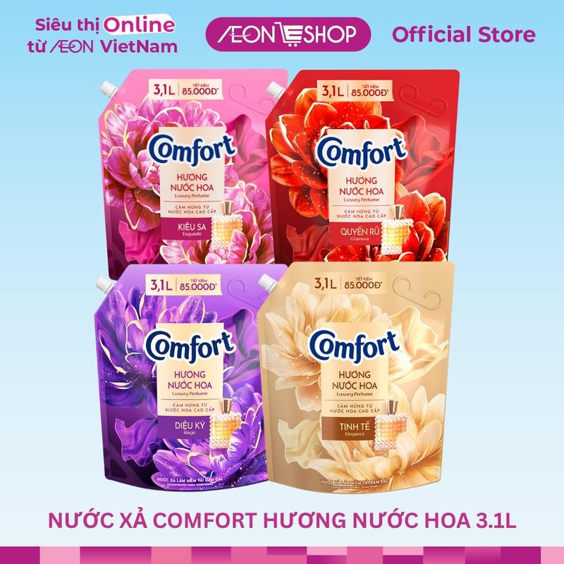  AEONESHOPxUnilever Nước Xả Vải Comfort Hương Nước Hoa Thiên Nhiên 3L 3.1L 