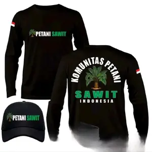 KAOS LENGAN PANJANG KOMUNITAS PETANI SAWIT INDONESIA BONUS TOPI LENGKUNG