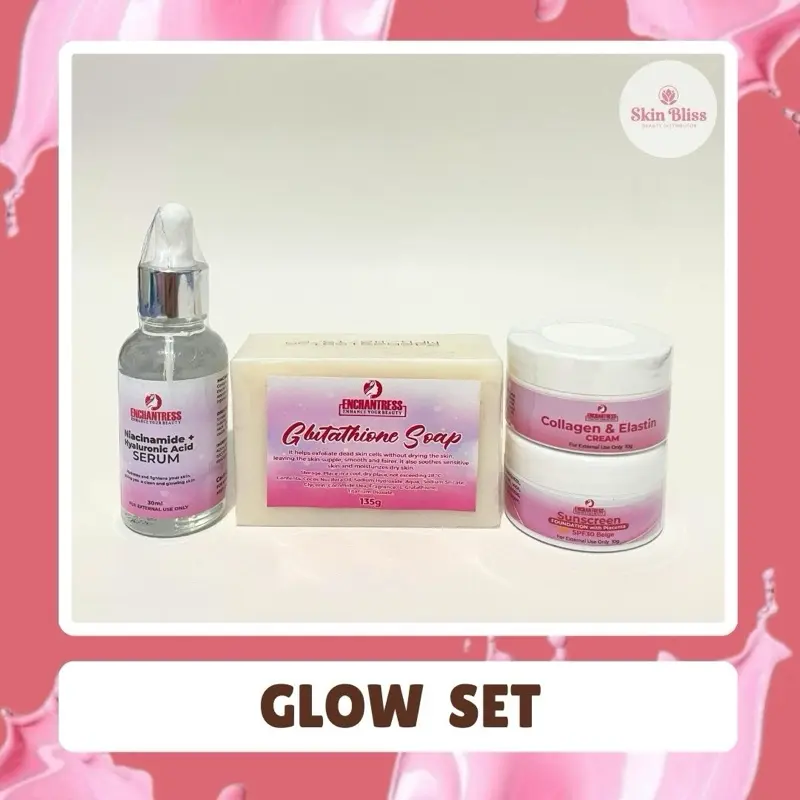 enchantress glutathione soap ENCHANTRESS Glow Skin Set For everyday glow—brighter, smoother, and  protected