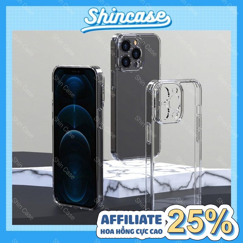 Ốp Lưng iPhone Trong Suốt Cao Cấp Chống Sốc Bảo Vệ Camera - iP 6 6s 7 8 Plus X XS XR 11 12 13 14 15 16 17 Pro Max