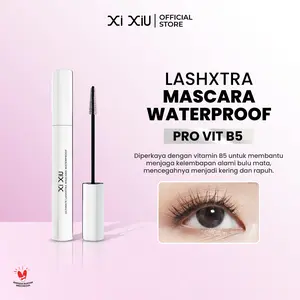 Xi XiU Ultimate LashXtra Mascara | Waterproof | Volumizing & Lengthening | Intense Black Hitam | Pro Vit B5 | 10g | Cone Wand Brush | Tahan Lama, Tidak Luntur