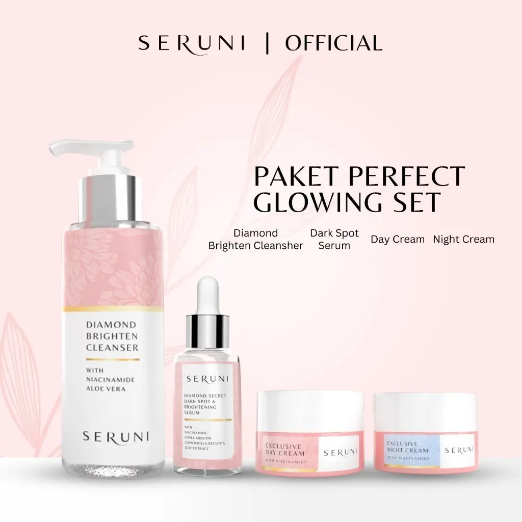 Seruni – Paket Facial Wash , Serum Darkspot , Day Cream , Night Cream [4 pcs]