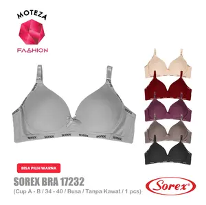 Sorex Bra Wanita - BH 17232 - Busa Cup A - B / Tanpa Kawat - Super Soft - Uk 34 - 40 Tipis Nyaman