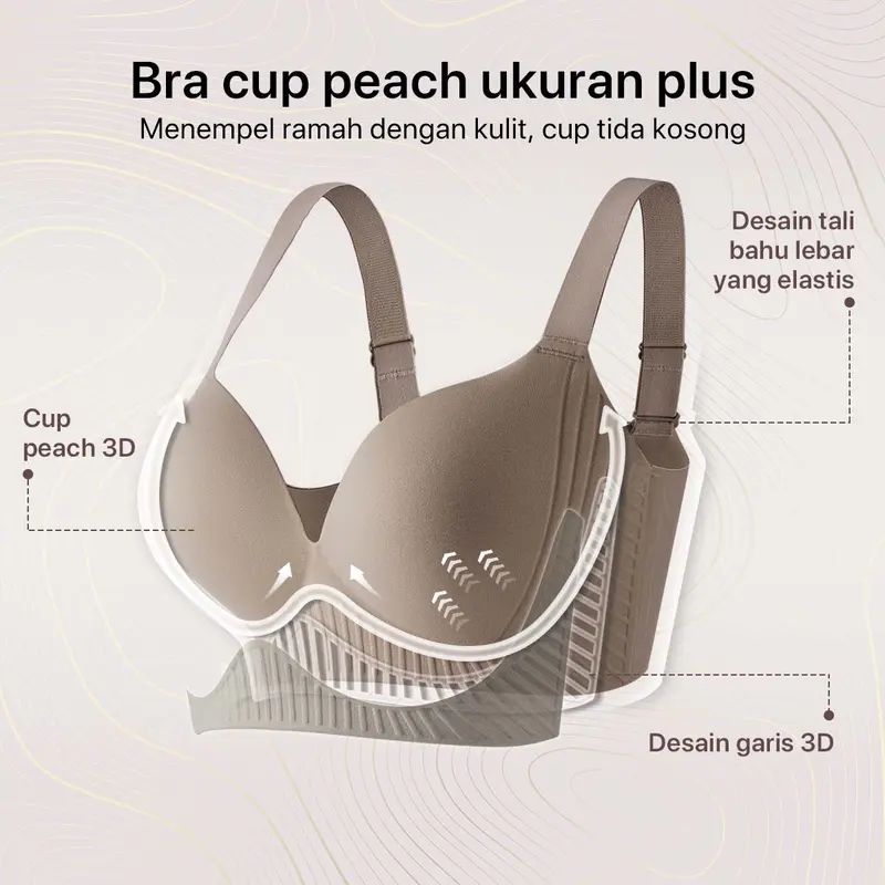 GRENEY-Gbras-Bra One Piece Warna Bh Wanita Beha Tanpa Kawat Cewek Lingerie Push up Berbentuk dan Nyaman Basic Plain  Push up Busa Tingkatkan Mengumpulkan PD Wireless Seamless Tipis-89849 3