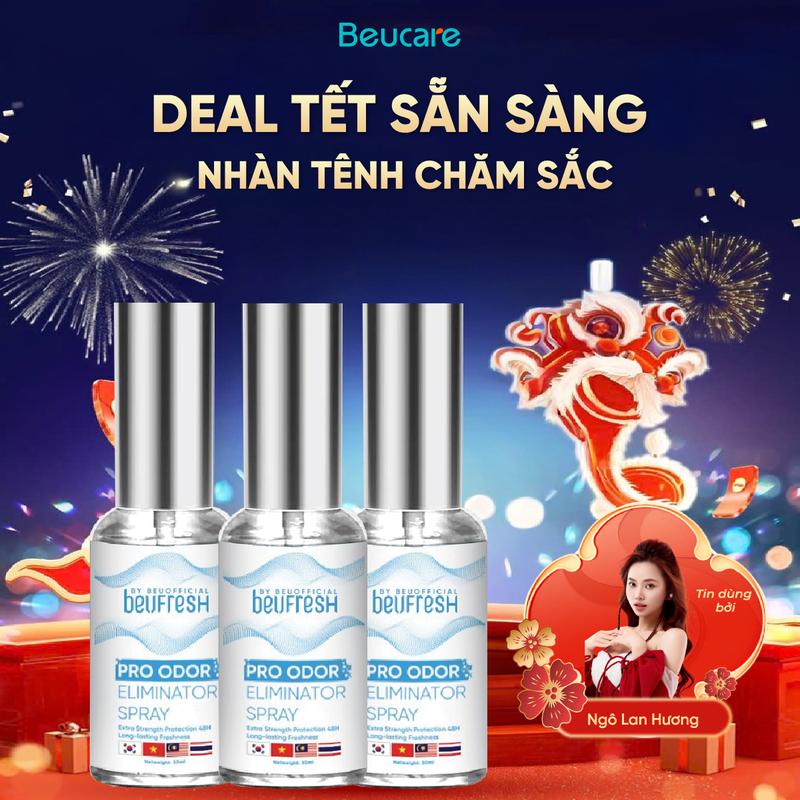 LIVE RẺ KHỦNG_CHÍNH HÃNG _XNL030 COMBO 3 BEUFRESH PRO Xịt Khử Mùi Toàn Thân Cảm Giác Dễ Chịu Hỗ Trợ Giảm Thiểu Mồ Hôi Chăm Sóc Da Cho Nam Nữ