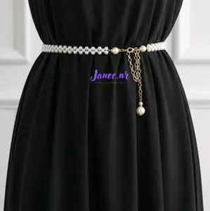 ikat pinggang full rangkaian mutiara kombinasi rantai