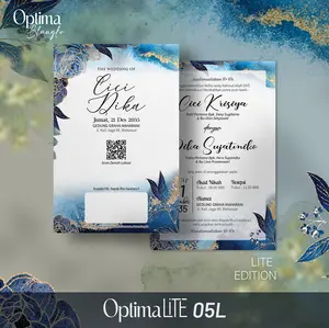 (50 Pcs) Optima Lite 01 L - 09 L Blanko Undangan | Blangko Undangan | Undangan Murah | Free File Setting