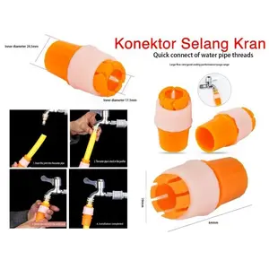 Konektor Selang Sambungan Kran Air Fleksibel Adaptor Selang Konektor Sambungan Kran Dapur Kamar Mandi Fleksibel Konektor