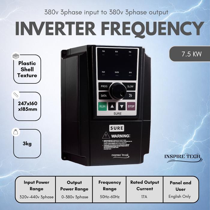 Promo Inverter Frequency SURE 380V 3phase Input to 380V 3phase Output ...