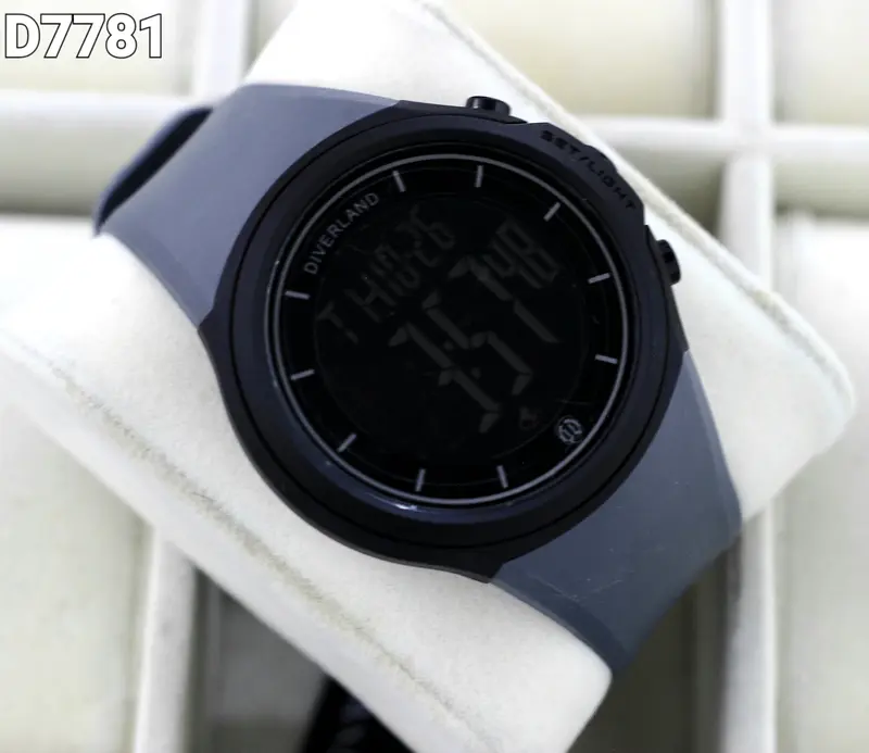 Jam Tangan Fashion Pria Diverland 7781 Original Garansi Mesin 6 Bulan karet al digital watch 5