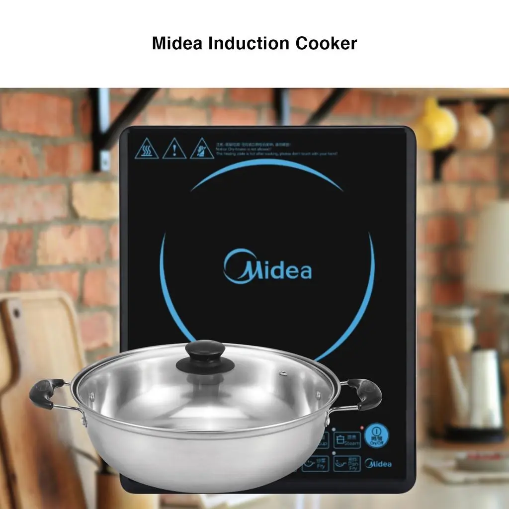 Midea MIC2233 Black Induction Cooker, 2000W