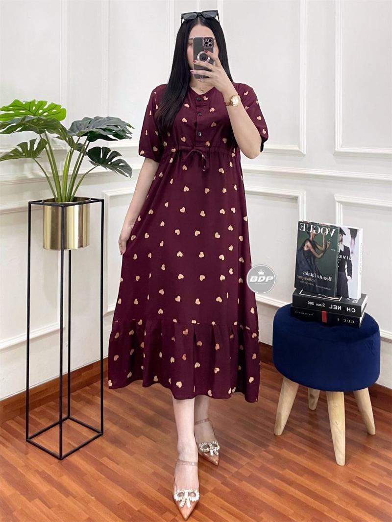Product Introduction of DASTER HARIAN-Daster Premium Model Lowo LD 130 cm Bahan Rayon Adem Resleting Depan Busui Bumil Daster Ibu Ibu 4