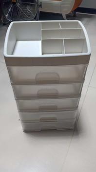 Product Review of Rak Kosmetik 5 Susun Laci Tarik Organizer Meja Rias Kamar Storage Serbaguna Plastik Putih Aesthetic Bagus from I**I 1