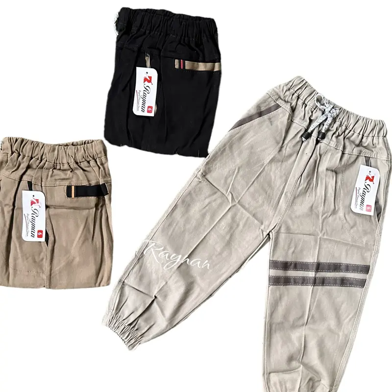 Paket Hemat isi 3pcs Celana Chino Panjang Jogger Anak 1-10tahun bahan catton twill sreach premium Katun Cotton Toddler 2