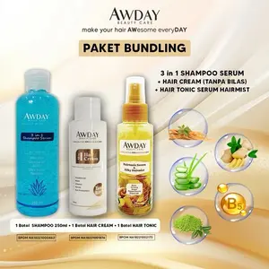 PAKET MURAH SHAMPOO SERUM HAIRTONIC & HAIRCREAM