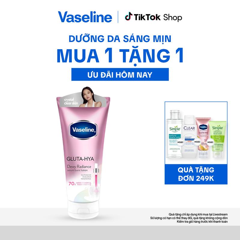 [1] Serum Vaseline Gluta-Hya Dưỡng Da Sáng Mịn Sau 5 Ngày 300ML (bao bì tùy lô nhập hàng)