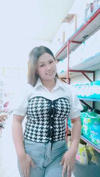 Product Review of Suzan Blouse Kemeja Mix Cotton Knit - Rajut Korea Style Atasan Wanita TM 70135 from h**i 1