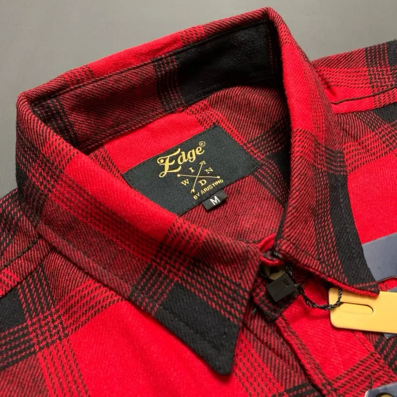 Kemeja Flanel Semi Woll Premium Lengan Panjang Model Kekikinian Oversize Hitam Motif Terlaris Unisex Pria 1