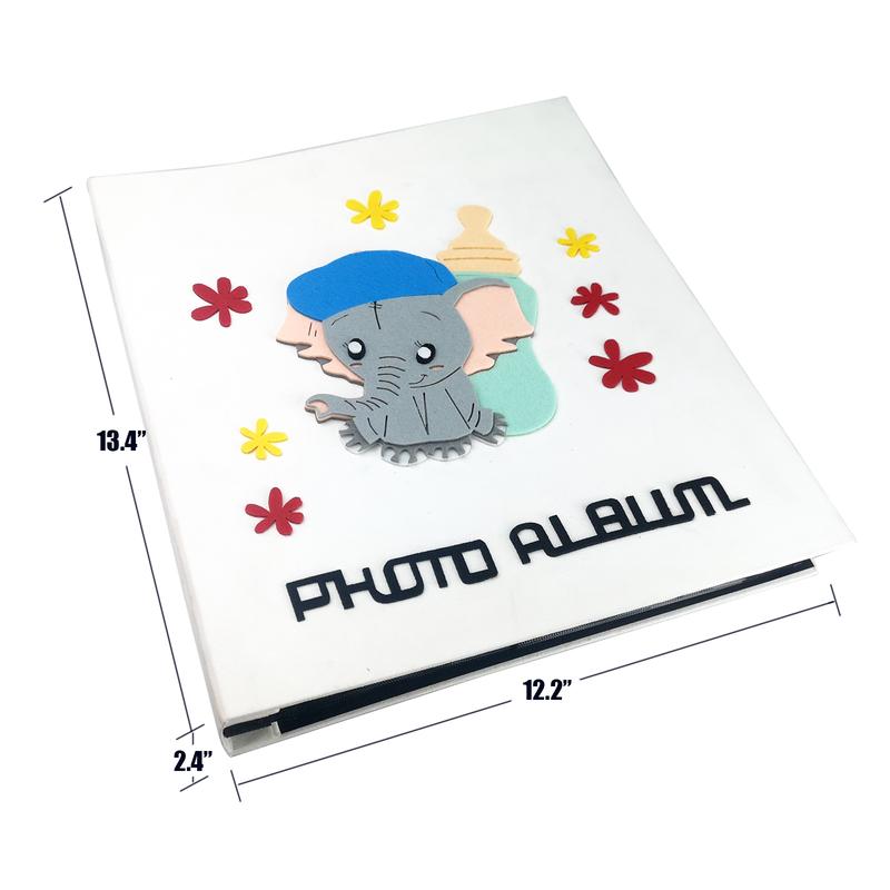 Album Foto Bayi 4R 600 Kantong Slip in, Buku Foto Hardcover Felt Kapasitas Besar Buku Foto Menampung 600 Foto Vertikal Horizontal 4