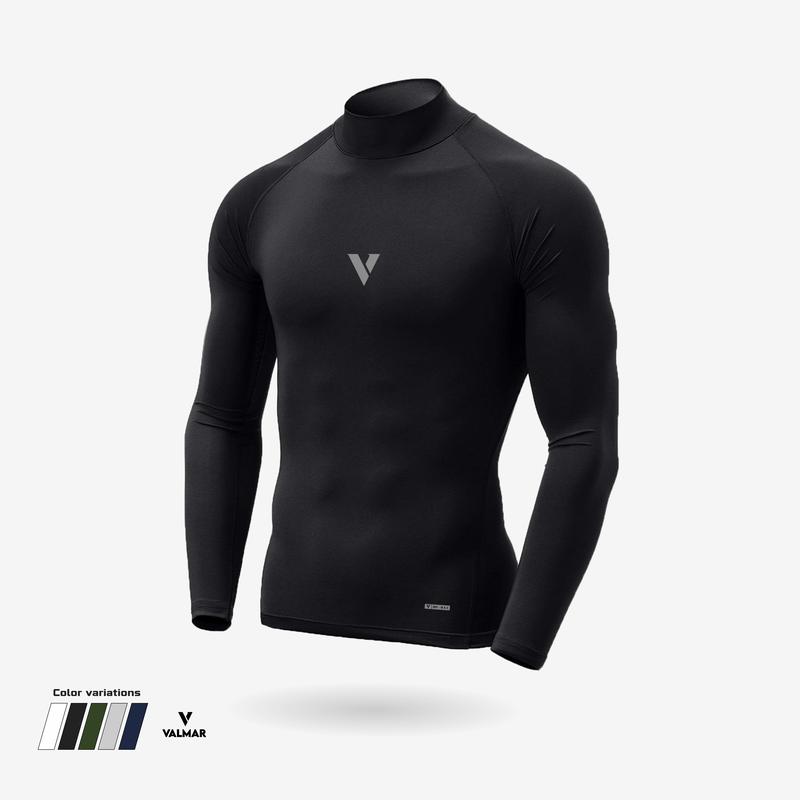Valmar Baselayer manset BASIC pria olahraga Compression wear elastic sport man material spandex / mangset football running gym fitnes sepeda badminton 1