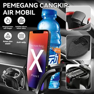 2IN1 Car Phone Holder Car Cup Holder Tempat Botol Mobil Hp Cup